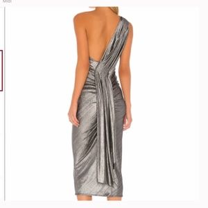 Katie May S Kong dress in silver metallic